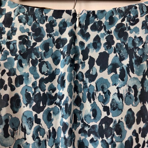 House Of Harlow x Revolve Womens Cici Blue Watercolor Asymmetric Flowy Skirt L - Picture 4 of 9